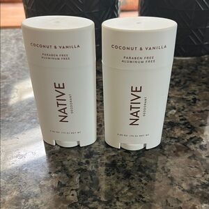 2 New Coconut & Vanilla sticks Native Deoderant